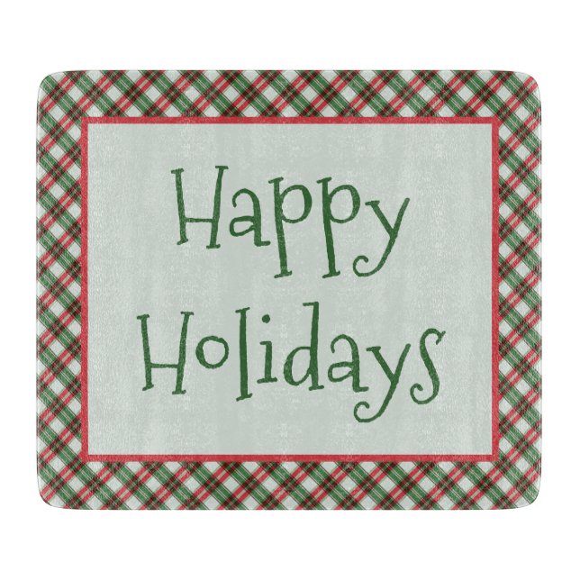 Tabla De Cortar Felices Fiestas País (Anverso)