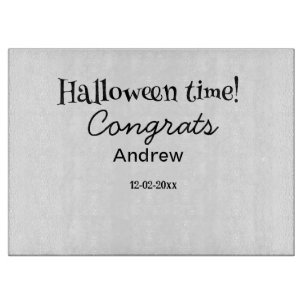 Tabla De Cortar Felicidades en Halloween agregar nombre fecha año