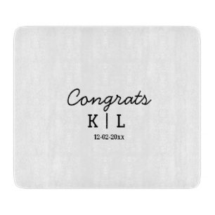 Tabla De Cortar Felicitaciones mínimas simples agregar letras mono