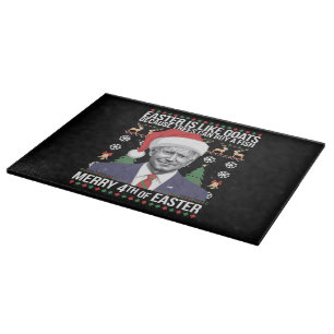 Tabla De Cortar Feliz 4 De Pascua, Funny Navidades Biden Feo