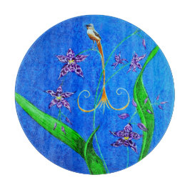 Tabla De Cortar Feliz ave orquídea hawaiana