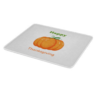 Tabla De Cortar Feliz Día de Acción de Gracias calabaza grande