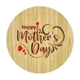 Tabla De Cortar Feliz Día de la Madre Diseño de Texto con Estilo-2