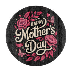 Tabla De Cortar Feliz Día de las Madres Mamá Floral Linda