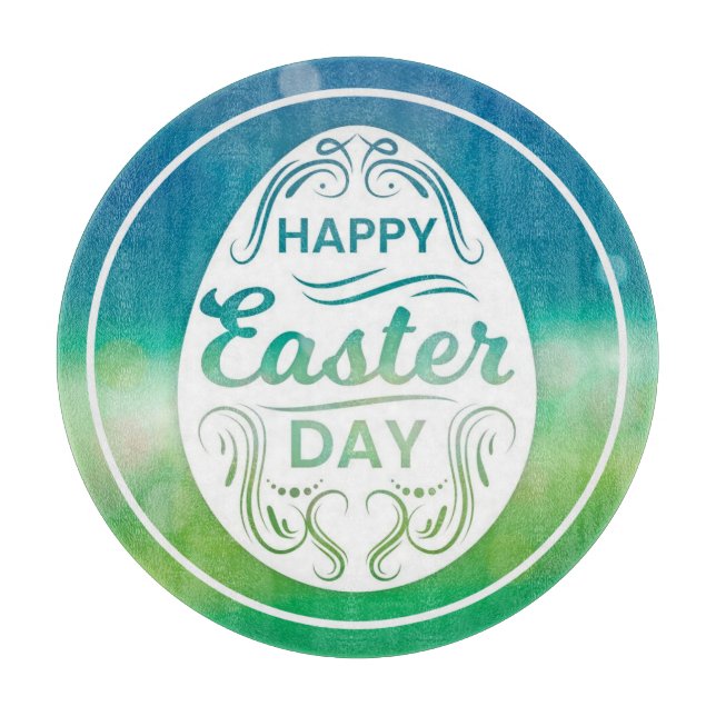 Tabla De Cortar Feliz Día de Pascua-23042 (Anverso)