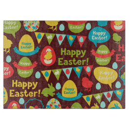 Tabla De Cortar Feliz Día de Pascua - Conejo Patrón y Pascua de Hu