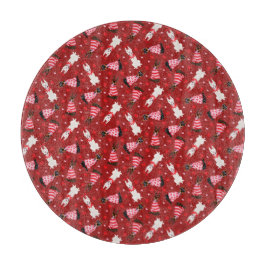 Tabla De Cortar Feliz Día de San Valentín Perros Dobermann