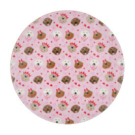 Tabla De Cortar Feliz Día de San Valentín Perros recuperadores de 