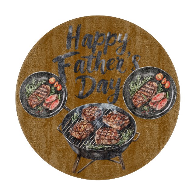 Tabla De Cortar Feliz Día del Padre (Anverso)