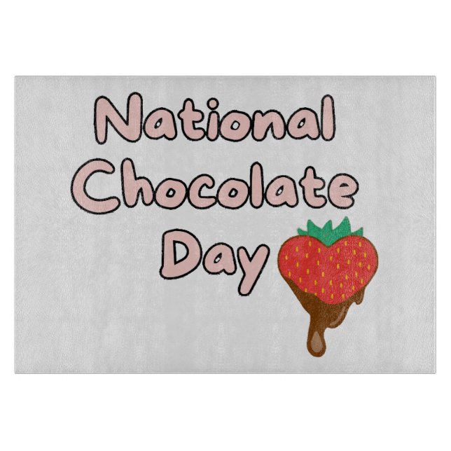 Tabla De Cortar Feliz día nacional del chocolate (Anverso)