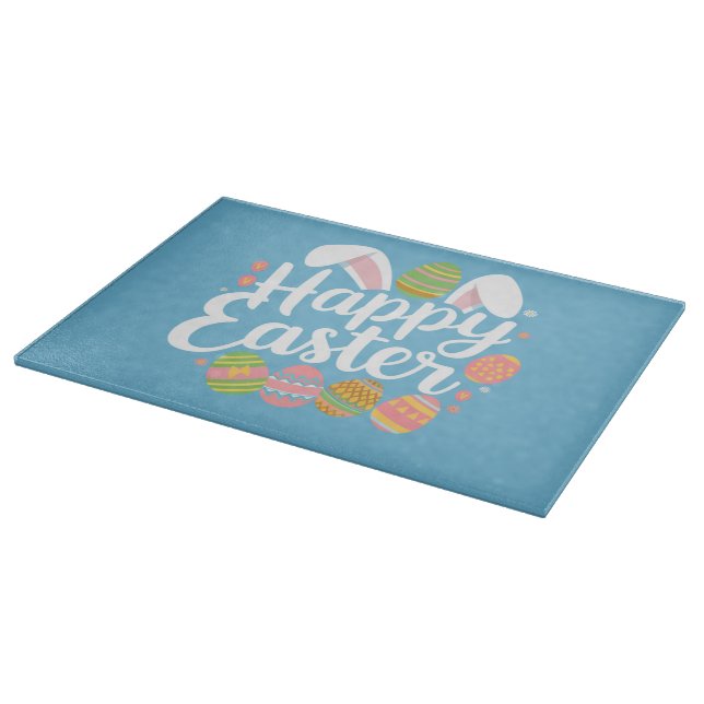 Tabla De Cortar Feliz feriado de huevo de conejo de pascua (Borde)