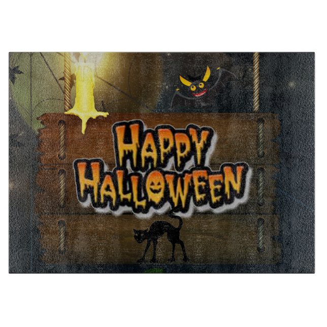 Tabla De Cortar Feliz Halloween (Anverso)