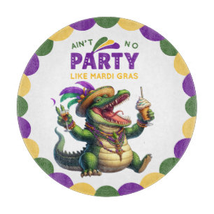 Tabla De Cortar Feliz Mardi Gras