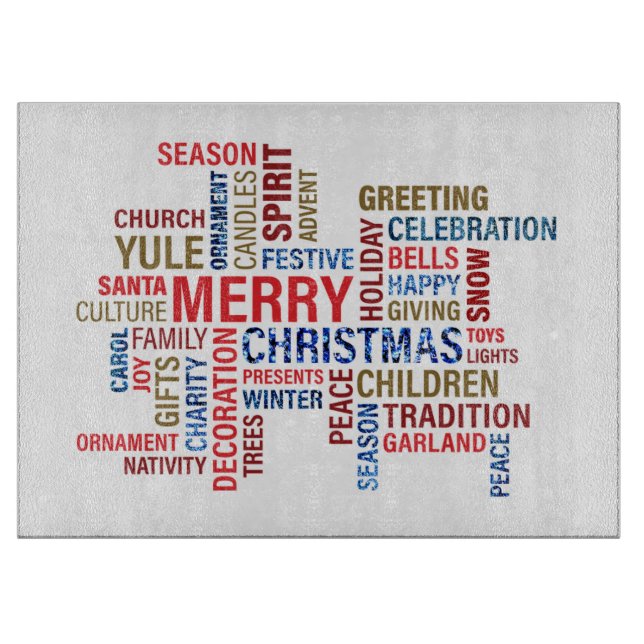 Tabla De Cortar Feliz Navidad (Anverso)