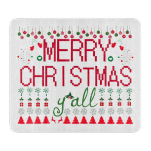 Tabla De Cortar "Feliz Navidad a Todos" Suéter Feo