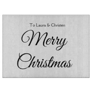 Tabla De Cortar Feliz Navidad añadir nombre texto regalo personali