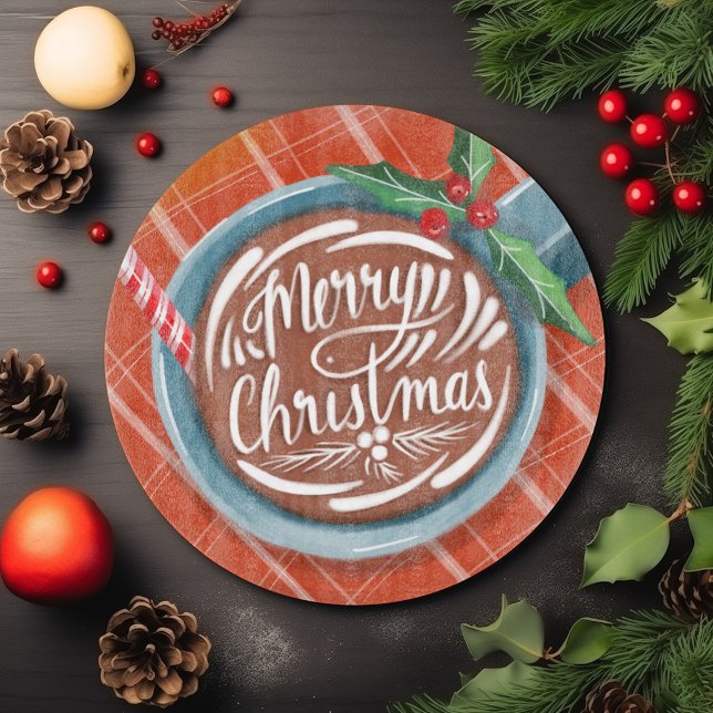 Tabla De Cortar Feliz Navidad caliente cocoa Cosy Festividad (Subido por el creador)