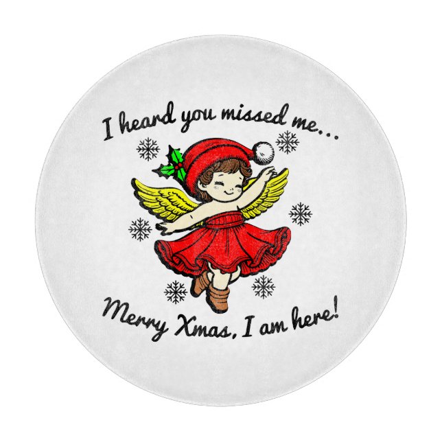 Tabla De Cortar Feliz Navidad estoy aquí (Anverso)