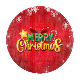 Tabla De Cortar Feliz Navidad Feliz Navidad Navidad Diversión Verd