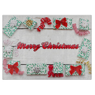 Tabla De Cortar Feliz Navidad País Regalos Cuadros