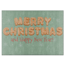Tabla De Cortar Feliz Navidad y Feliz Año Nuevo