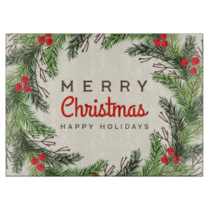 Tabla De Cortar Feliz Navidad y feliz Navidad