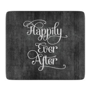 Tabla De Cortar Feliz Nunca Después De Chalkboard