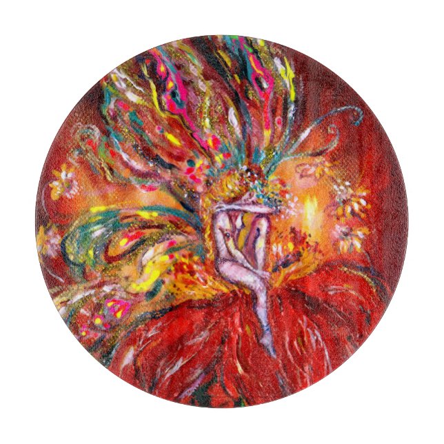 TABLA DE CORTAR FERIA DE INCENDIO EN ROJO (Anverso)