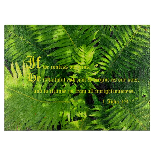 Tabla De Cortar Ferinos, 1 Juan 1:9 (Anverso)