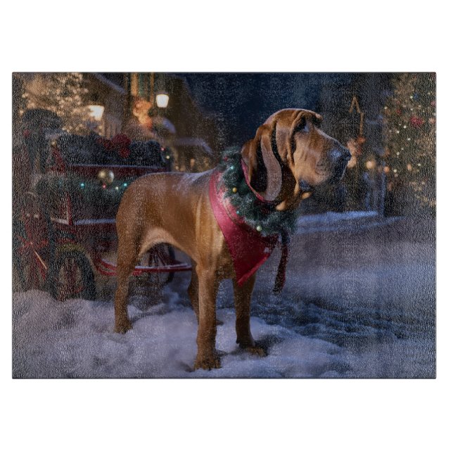 Tabla De Cortar Festival Navideño Bloodhound (Anverso)