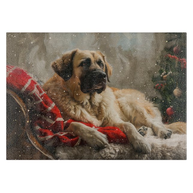 Tabla De Cortar Festividad de los Navidades anatolianos de perro p (Anverso)