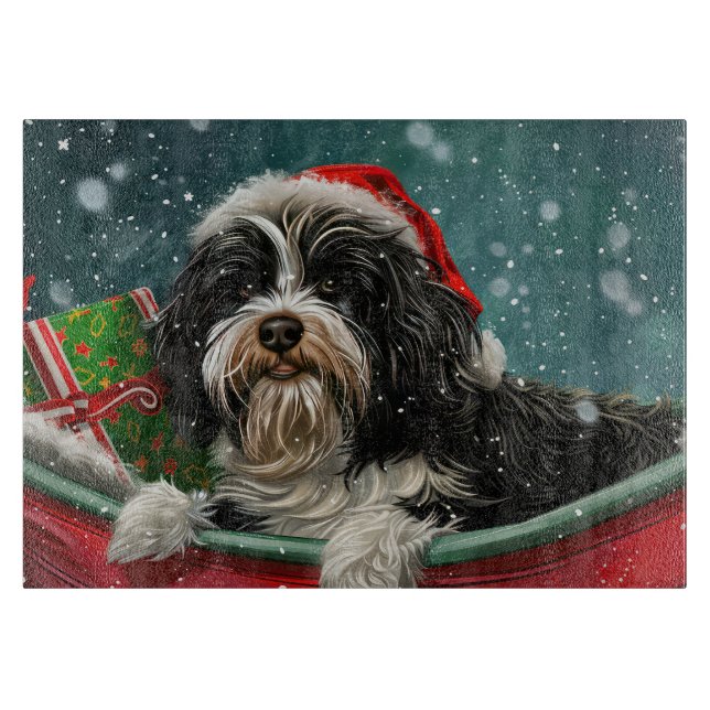 Tabla De Cortar Festividad de los Navidades tibetanos de perros te (Anverso)