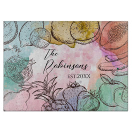 Tabla De Cortar Festividad personalizada de color de agua