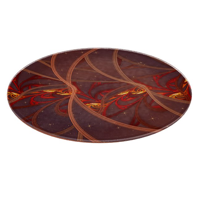 Tabla De Cortar Fiery Red Moon (Borde)