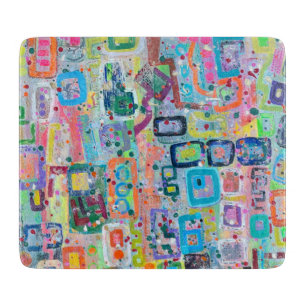 Tabla De Cortar Fiesta de bloques 6 x 7 placa de corte de vidrio D