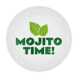 Tabla De Cortar Fiesta de cóctel Mojito Time vaso redondo bartende