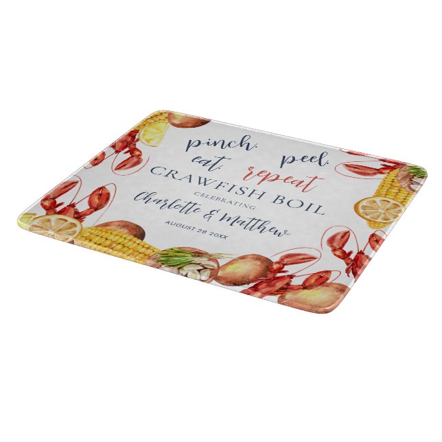 Tabla De Cortar Fiesta de compromiso Familiar Hervido de cangrejos (Borde)