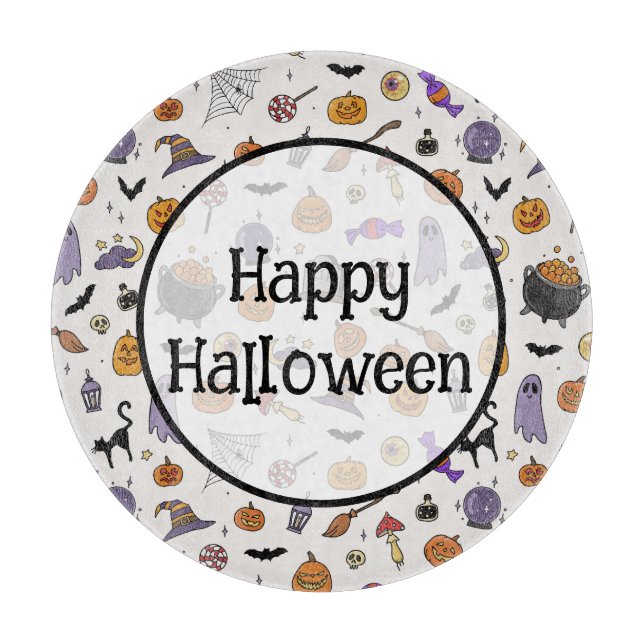 Tabla De Cortar Fiesta de Halloween (Anverso)