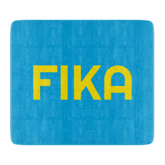 Tabla De Cortar FIKA Negrita Amarillo y Azul