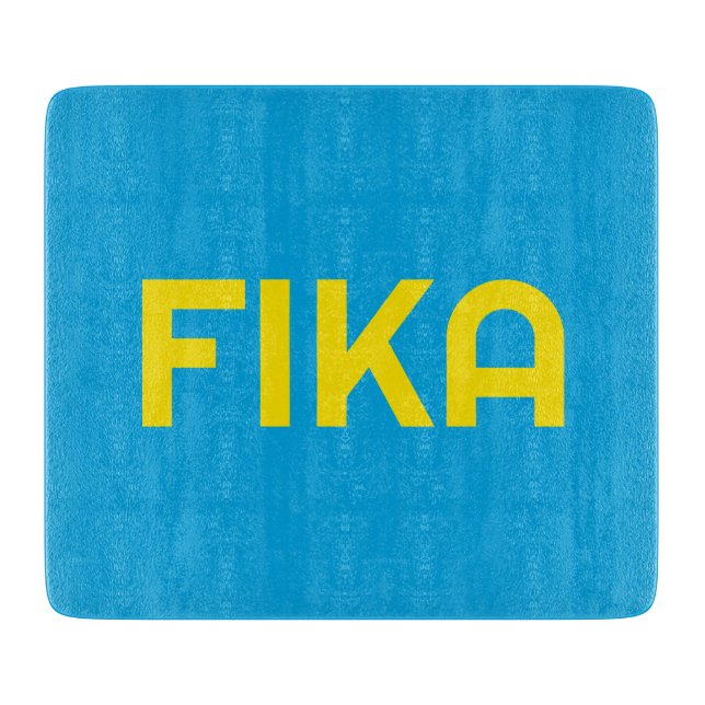 Tabla De Cortar FIKA Negrita Amarillo y Azul (Anverso)