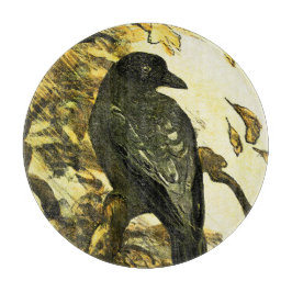 Tabla De Cortar Fila de época encaramada en una rama de Theo van H