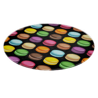 Tabla De Cortar Filas de macarones en negro