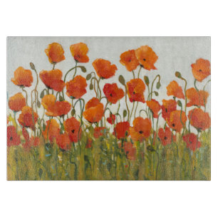 Tabla De Cortar Filas de Poppies I