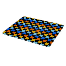 Tabla De Cortar Fire and ice checkerboard pattern