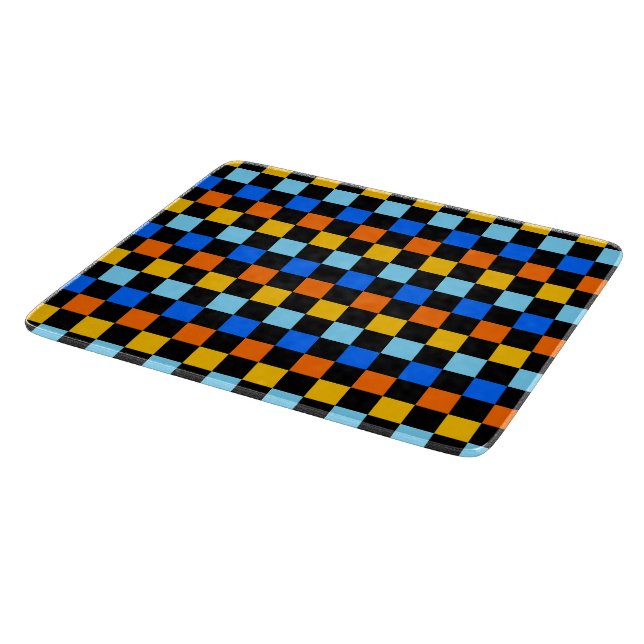 Tabla De Cortar Fire and ice checkerboard pattern (Borde)