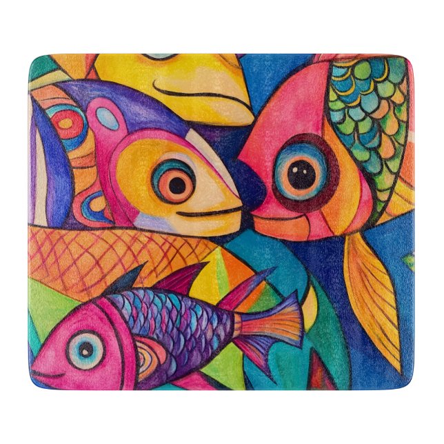 Tabla De Cortar Fish Ocean Whimsical 6 (Anverso)