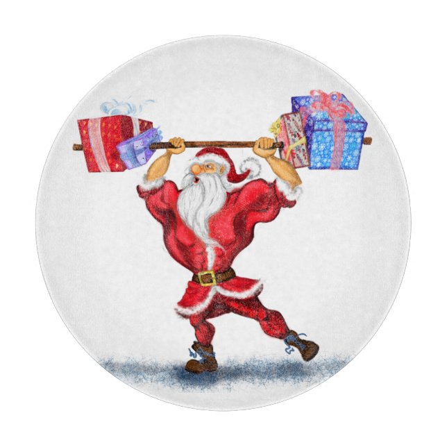 Tabla De Cortar Fitness Santa Cutting Board (Anverso)