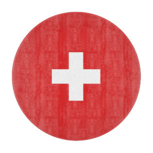 Tabla De Cortar Flag of Switzerland modified - Suiza Suisse -