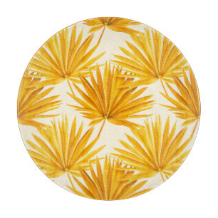 Tabla De Cortar Flair hawaiano: Coloridas hojas de palmera