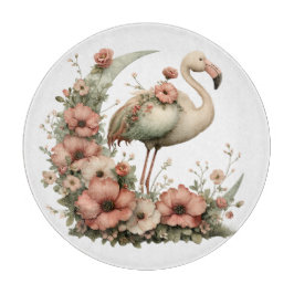 TABLA DE CORTAR FLAMENCO DE VERANO ADORABLE CON FLORES
